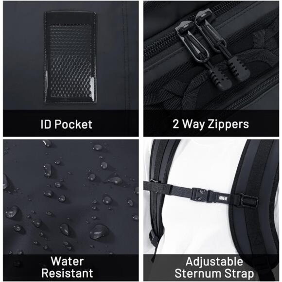 Large Duffel Backpack Sports Gym Bag 45L Water Resistant Travel Bag With Shoe Co - Picture 4 of 7